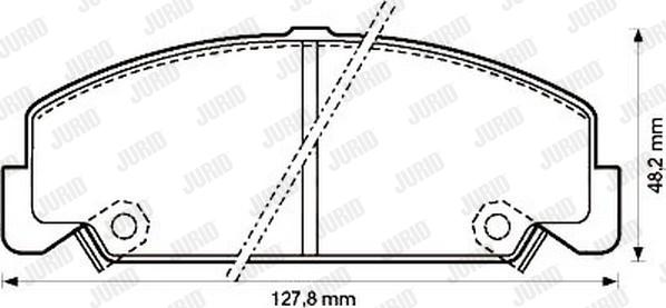 Jurid 572286J - Гальмівні колодки, дискові гальма autozip.com.ua