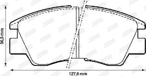 Jurid 572280J - Гальмівні колодки, дискові гальма autozip.com.ua