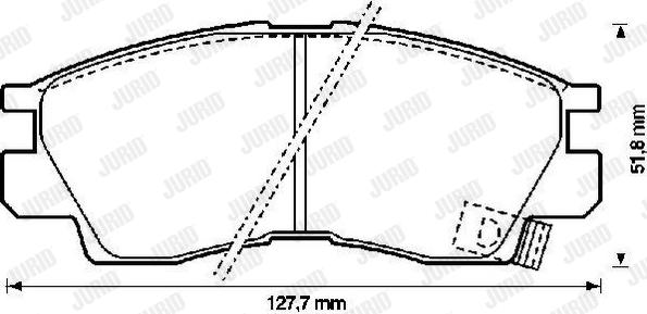 Jurid 572282J - Гальмівні колодки, дискові гальма autozip.com.ua