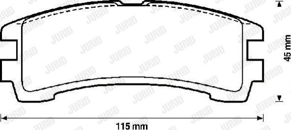 Jurid 572234J - Гальмівні колодки, дискові гальма autozip.com.ua