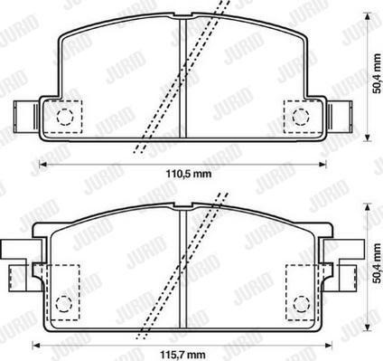 Jurid 572225J - Гальмівні колодки, дискові гальма autozip.com.ua