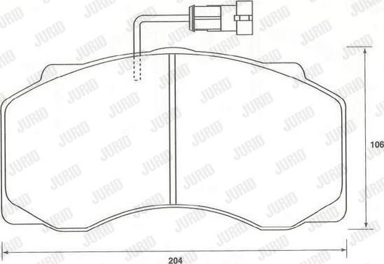 Jurid 2907709561 - Гальмівні колодки, дискові гальма autozip.com.ua