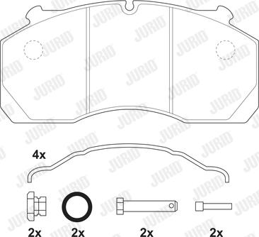 Jurid 2915009560 - Гальмівні колодки, дискові гальма autozip.com.ua