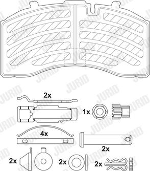 Jurid 2915805390 - Гальмівні колодки, дискові гальма autozip.com.ua