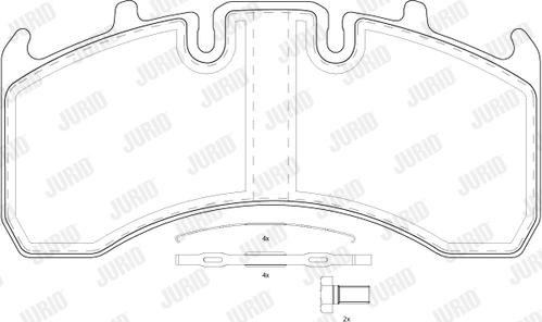 Jurid 2916909560 - Гальмівні колодки, дискові гальма autozip.com.ua