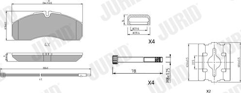 Jurid 2916009560 - Гальмівні колодки, дискові гальма autozip.com.ua