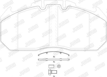 Jurid 2913109560 - Гальмівні колодки, дискові гальма autozip.com.ua