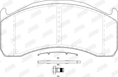 Jurid 2913709560 - Гальмівні колодки, дискові гальма autozip.com.ua