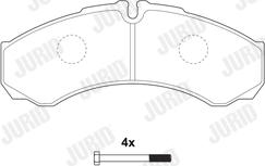 Jurid 2912104531 - Гальмівні колодки, дискові гальма autozip.com.ua