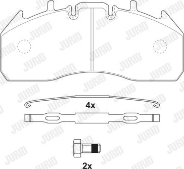 Jurid 2917409560 - Гальмівні колодки, дискові гальма autozip.com.ua