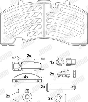 Jurid 2917105390 - Гальмівні колодки, дискові гальма autozip.com.ua