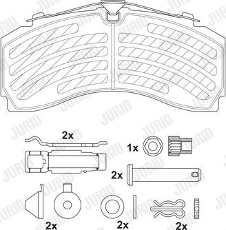 Jurid 2924605390 - Гальмівні колодки, дискові гальма autozip.com.ua