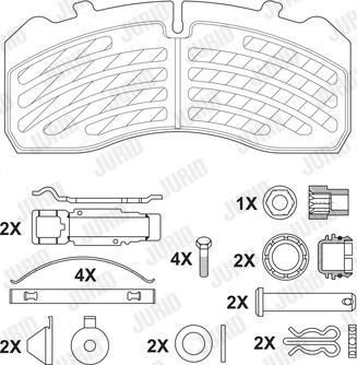 Jurid 2921305390 - Гальмівні колодки, дискові гальма autozip.com.ua