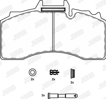 Jurid 2922809560 - Гальмівні колодки, дискові гальма autozip.com.ua