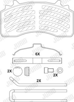 Jurid 2922305390 - Гальмівні колодки, дискові гальма autozip.com.ua