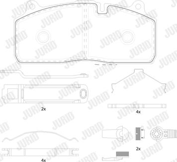 Jurid 2927404420 - Гальмівні колодки, дискові гальма autozip.com.ua