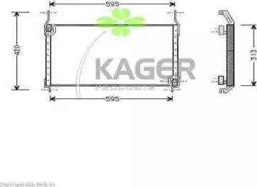 Kager 94-5131 - Конденсатор, кондиціонер autozip.com.ua