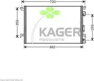 Kager 945268 - Конденсатор, кондиціонер autozip.com.ua