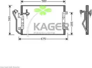 Kager 945211 - Конденсатор, кондиціонер autozip.com.ua