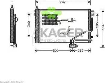 Kager 945213 - Конденсатор, кондиціонер autozip.com.ua