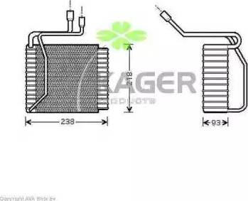 Kager 945744 - Випарник, кондиціонер autozip.com.ua