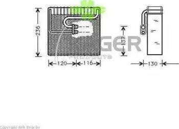 Kager 945713 - Випарник, кондиціонер autozip.com.ua