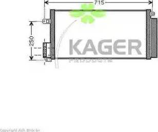 Kager 946006 - Конденсатор, кондиціонер autozip.com.ua