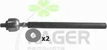 Kager 410197 - Осьовий шарнір, рульова тяга autozip.com.ua