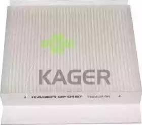 Kager 09-0187 - Фільтр, повітря у внутрішній простір autozip.com.ua