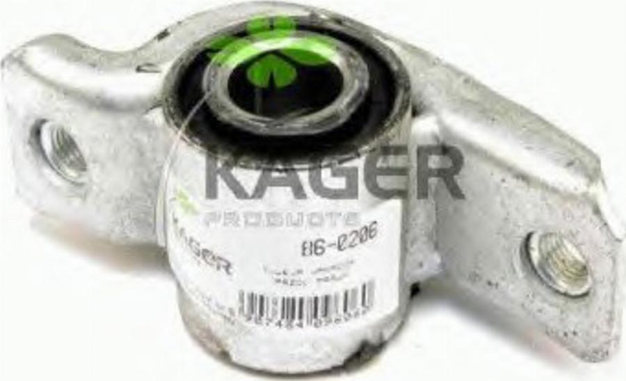 Kager 86-0206 - Сайлентблок, важіль підвіски колеса autozip.com.ua