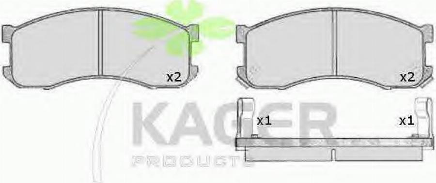 Kager 35-0518 - Гальмівні колодки, дискові гальма autozip.com.ua