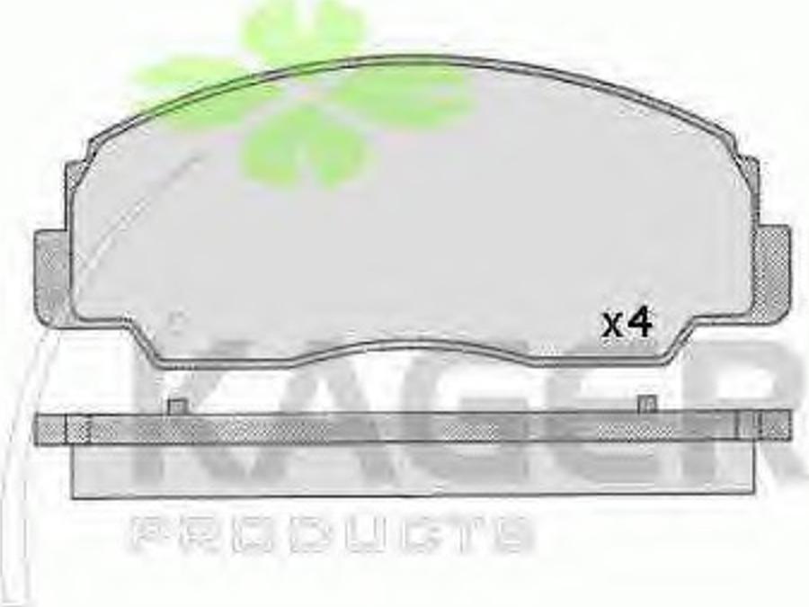 Kager 35-0585 - Гальмівні колодки, дискові гальма autozip.com.ua