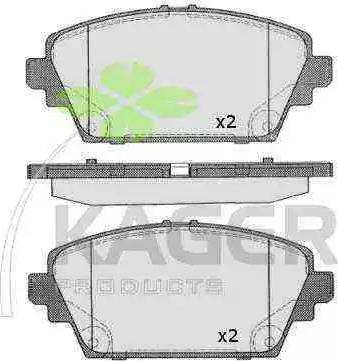 Kager 350536 - Гальмівні колодки, дискові гальма autozip.com.ua