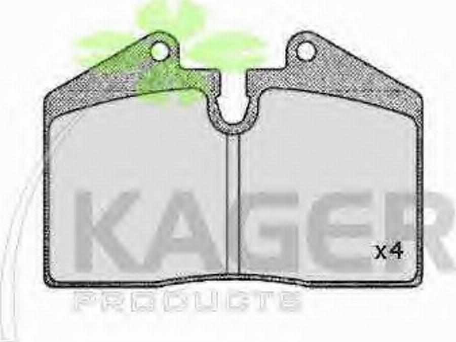 Kager 35-0626 - Гальмівні колодки, дискові гальма autozip.com.ua