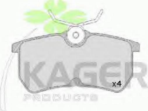 Kager 35-0098 - Гальмівні колодки, дискові гальма autozip.com.ua