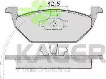 Kager 35-0048 - Гальмівні колодки, дискові гальма autozip.com.ua