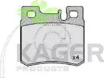 Kager 35-0061 - Гальмівні колодки, дискові гальма autozip.com.ua