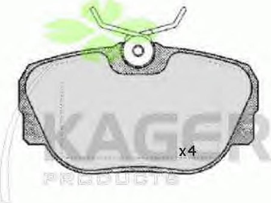 Kager 35-0017 - Гальмівні колодки, дискові гальма autozip.com.ua