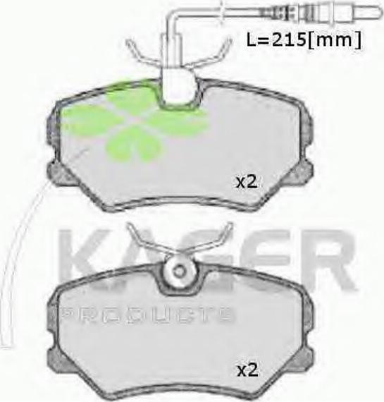 Kager 35-0027 - Гальмівні колодки, дискові гальма autozip.com.ua