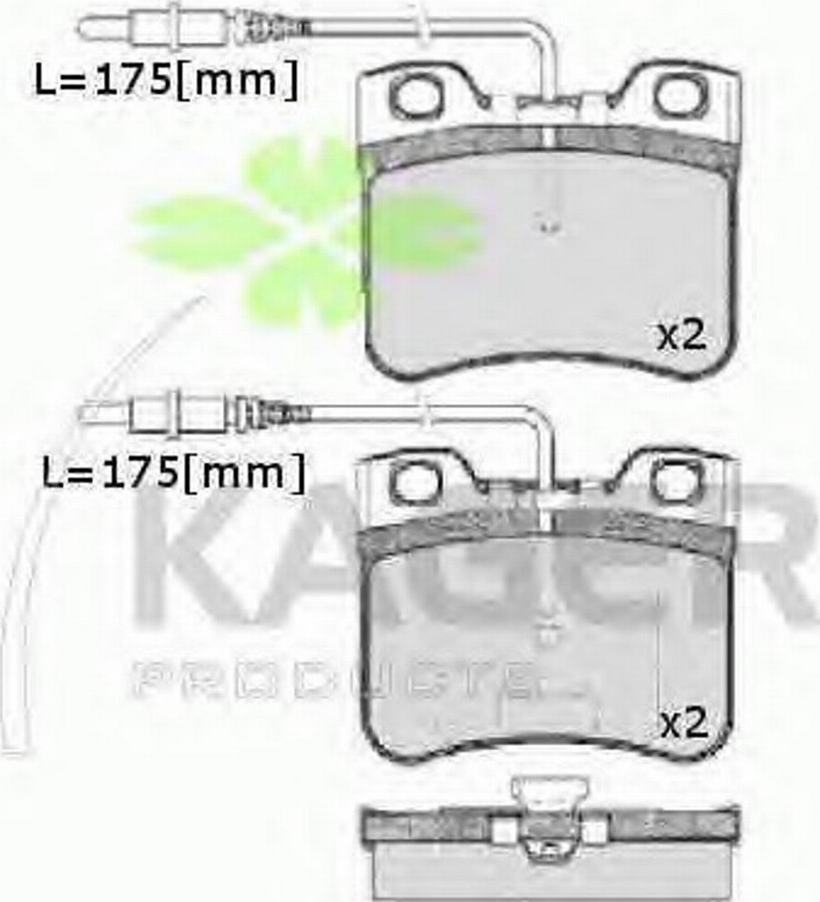 Kager 35-0154 - Гальмівні колодки, дискові гальма autozip.com.ua