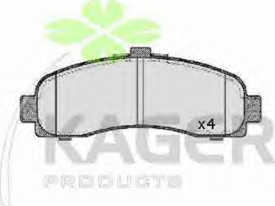 Kager 35-0151 - Гальмівні колодки, дискові гальма autozip.com.ua