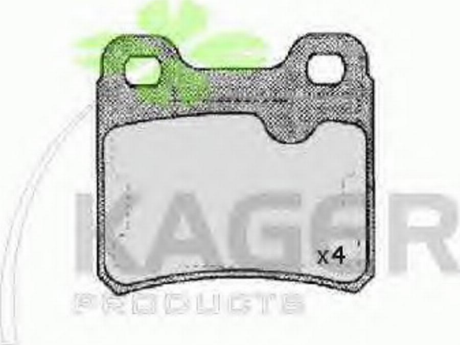 Kager 35-0125 - Гальмівні колодки, дискові гальма autozip.com.ua