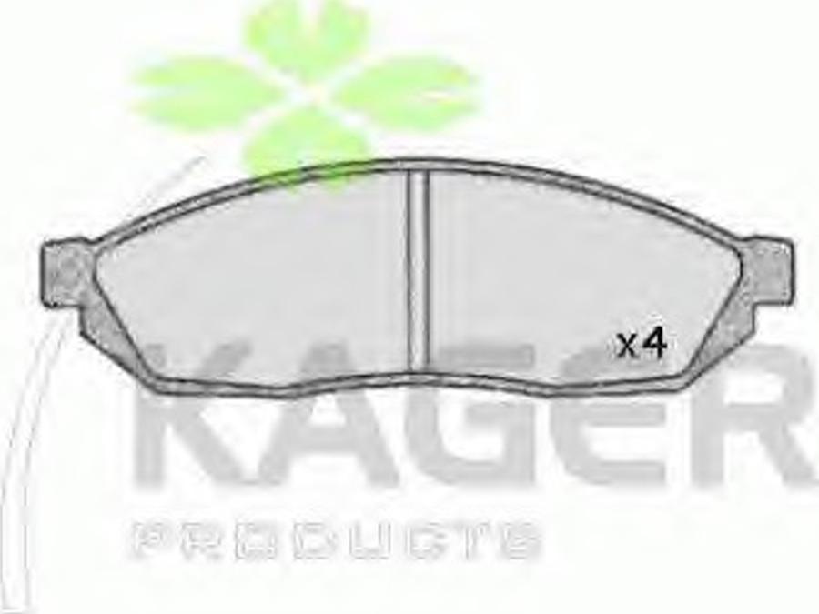 Kager 35-0394 - Гальмівні колодки, дискові гальма autozip.com.ua