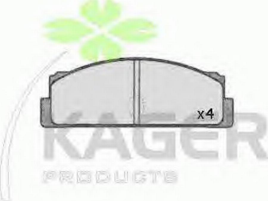 Kager 35-0356 - Гальмівні колодки, дискові гальма autozip.com.ua
