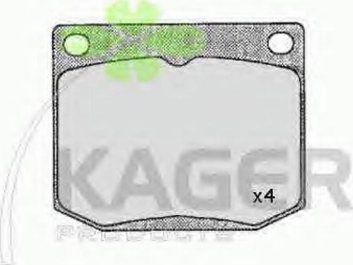 Kager 35-0352 - Гальмівні колодки, дискові гальма autozip.com.ua
