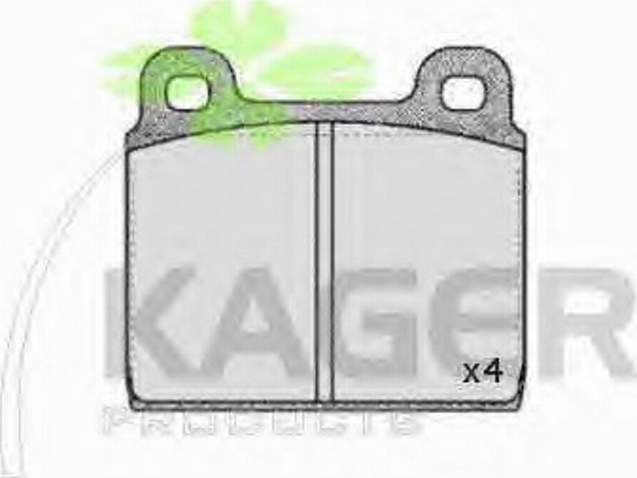 Kager 35-0319 - Гальмівні колодки, дискові гальма autozip.com.ua