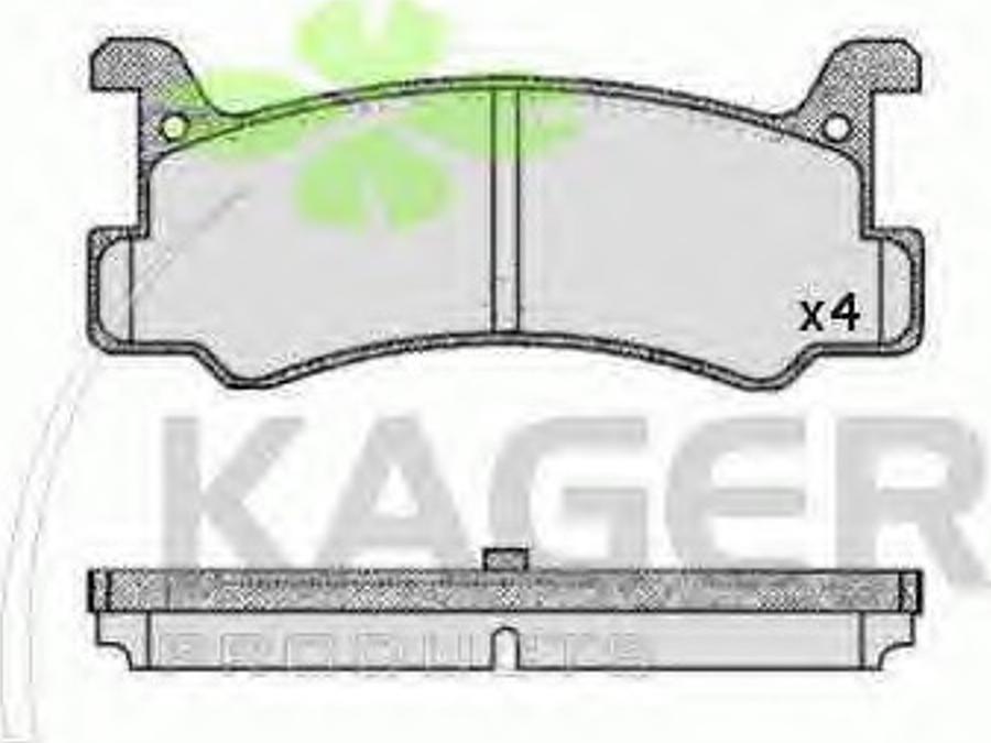 Kager 35-0320 - Гальмівні колодки, дискові гальма autozip.com.ua