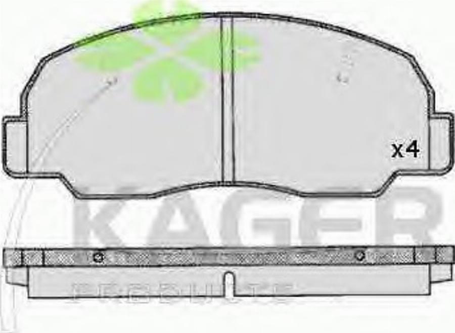 Kager 35-0246 - Гальмівні колодки, дискові гальма autozip.com.ua