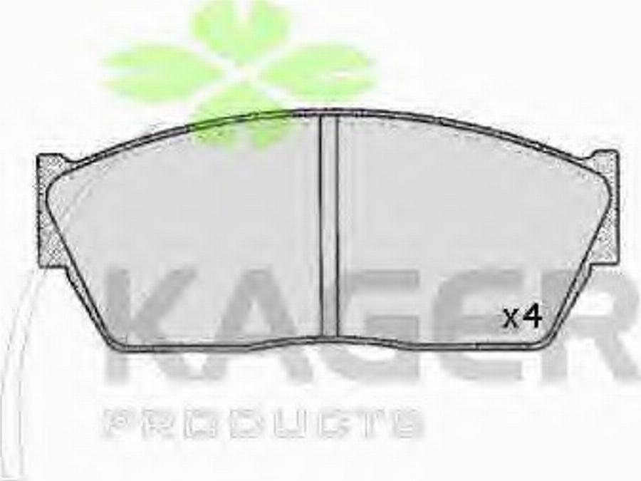 Kager 35-0205 - Гальмівні колодки, дискові гальма autozip.com.ua