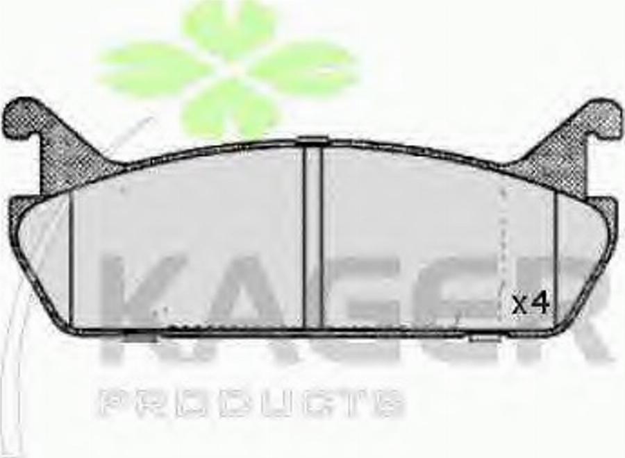 Kager 35-0201 - Гальмівні колодки, дискові гальма autozip.com.ua